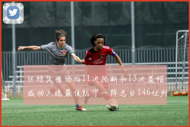 怀特凭借场均11次抢断和13次盖帽成功入选最佳防守一阵总分146位列第五